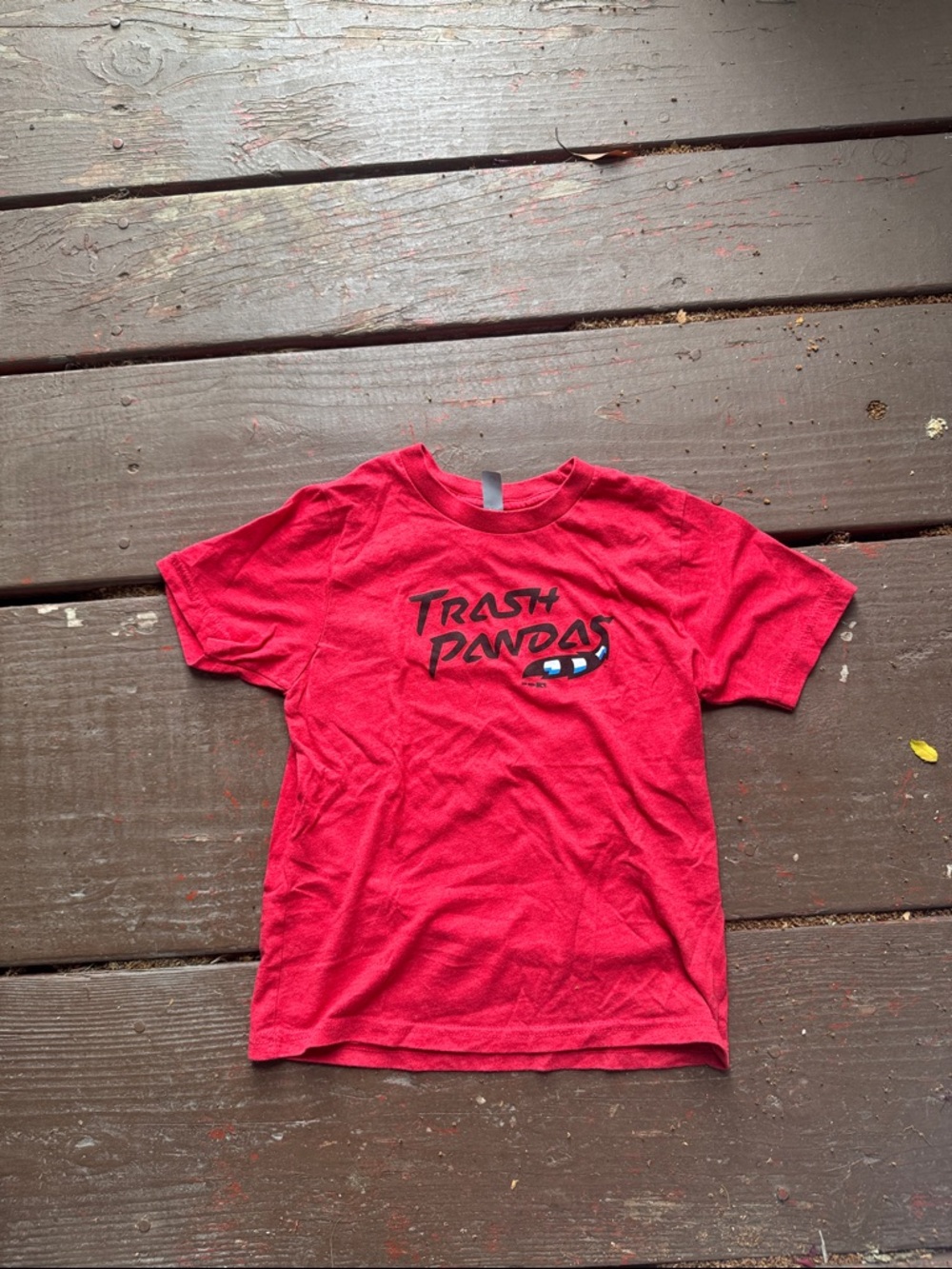 Next Level Apparel Red 'Trash Pandas' Graphic Kids Tee